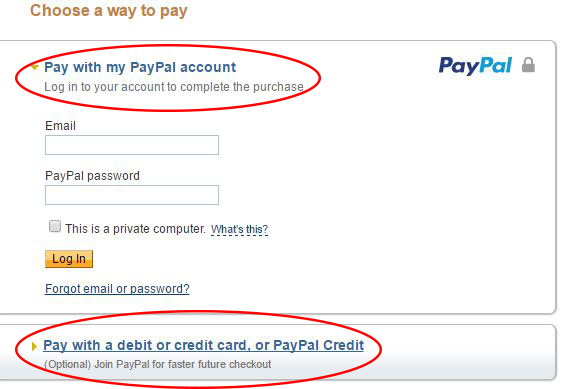 Paypal payment screen edit